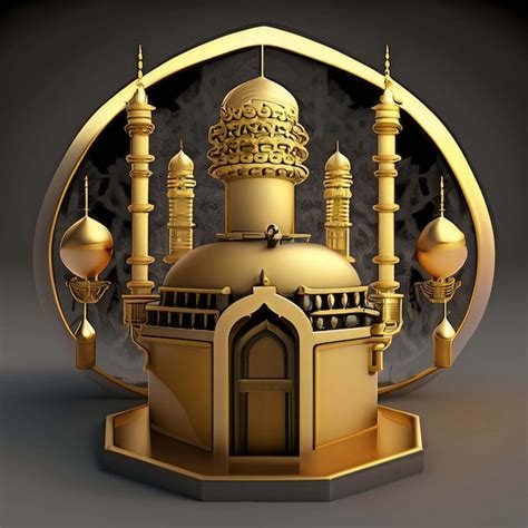 Premium AI Image | golden mosque