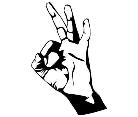 Hand Ok Sign Vector Image | Download Free Vector Art | Free-Vectors