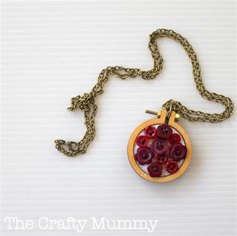 Mini Embroidery Hoop Necklace • The Crafty Mummy