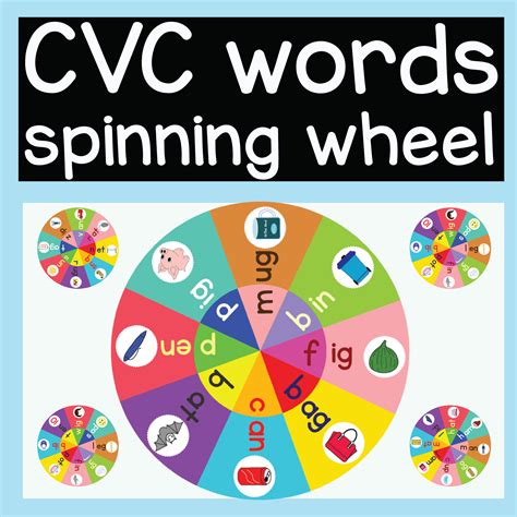 CVC Words Spinning Wheels | Made By Teachers