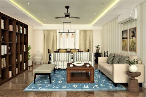 A fusion Indian Contemporary Living room design | Beautiful Homes