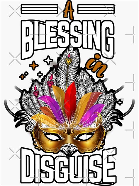 "A blessing in disguise -- idiom saying" Sticker for Sale by glitchman2 | Redbubble