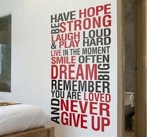 Have Hope and Be Strong motivational wall sticker - TenStickers