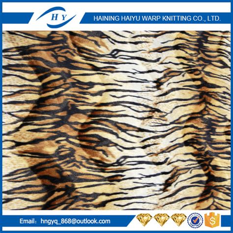 100% Polyester Printed Fleece Fabric Animal Print Upholstery Fabric