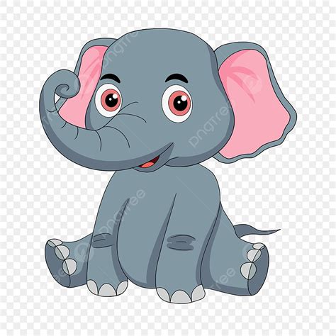 Gray Elephant Clipart Transparent Background, Hand Drawn Gray Elephant ...