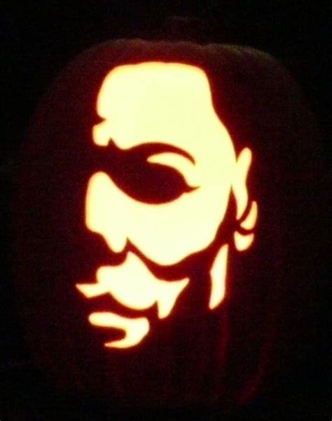 michael myers pumpkin design - rosegoldwallpaperforyourphone