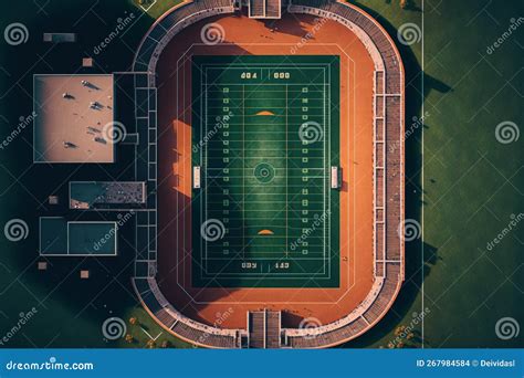 Super Bowl,American Football Field. Generative Ai Illustration. Stock ...