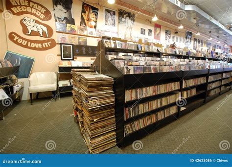 Record shop interior editorial photo. Image of record - 42623086