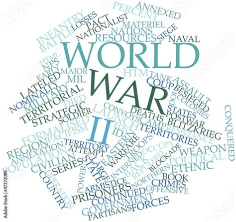 Word cloud for World War II Stock Illustration | Adobe Stock