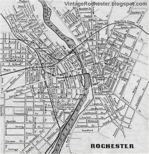 Vintage Rochester: Rochester NY - 1858 Map