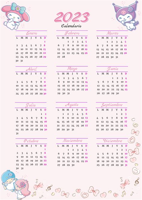 Calendario 2023 Sanrio