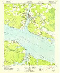 Map of Bath, NC in 1951 | Pastmaps