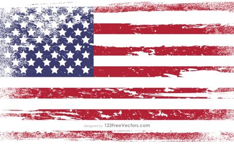 Distressed American Flag Vector