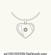 530 Pendant Line Drawing Clip Art | Royalty Free - GoGraph