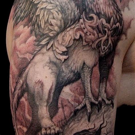 Griffin tattoo meaning: drawing history, photo examples, sketches, facts