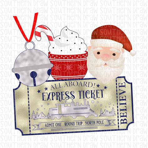 Santa Train Ride Ticket – Southern Draw Digital Designs