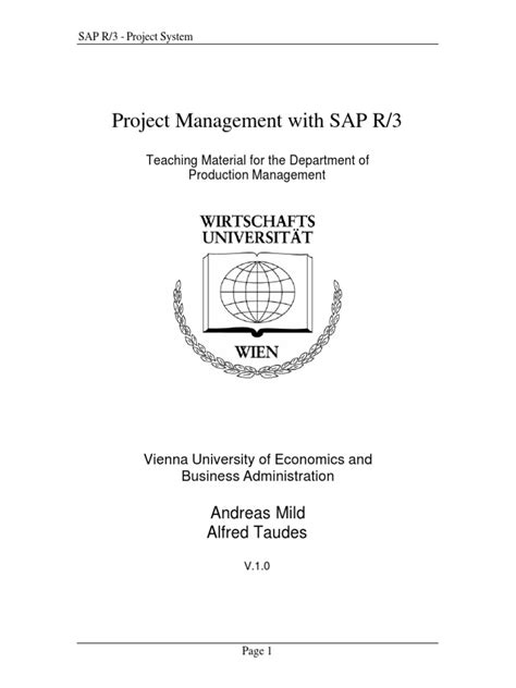 Sap r3 Proj MGMT | PDF | Project Management | Business