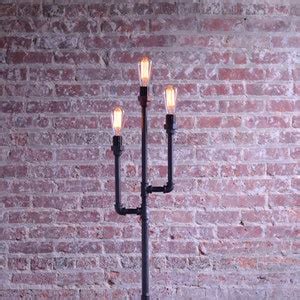 Pipe Floor Lamp Industrial Floor Lamp Edison Bulb Lamp Gothic Floor Lamp Steampunk Lamps Model ...
