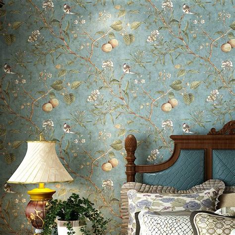 GLOW4U Peel and stick American Vintage Wallpaper Living Room Bedroom ...