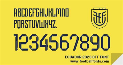 Ecuador 2023 Font (OTF) – Football Fonts