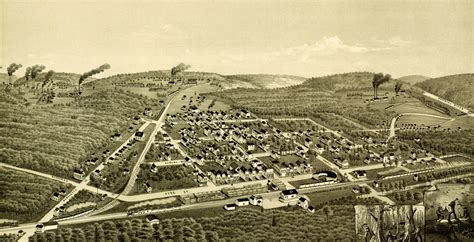 Historical bird's eye view map of Ironwood, Michigan from 1886 - KNOWOL