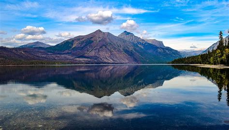 Lake McDonald, Glacier National Park, Montana, water, Mountains, reflections, HD wallpaper | Peakpx