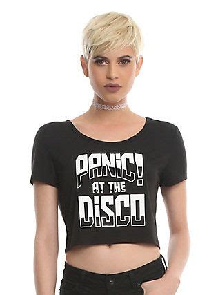 Panic! At The Disco Logo Crop Top, BLACK Beach Crop Tops, Girls Crop Tops, Punk Tee, Music Tees ...