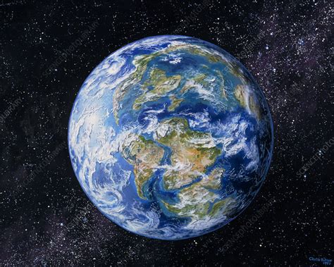 Artwork of the Earth 100 million years ago - Stock Image - E350/0069 ...