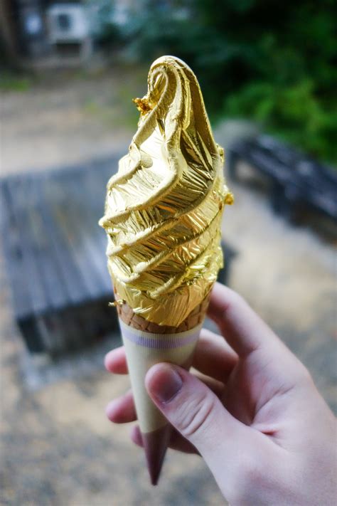 Something Weird I Saw Today — Ice cream wrapped in pure gold leaf ...