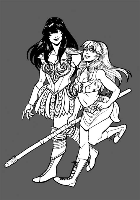 Xena and Gabrielle by omegasama on DeviantArt