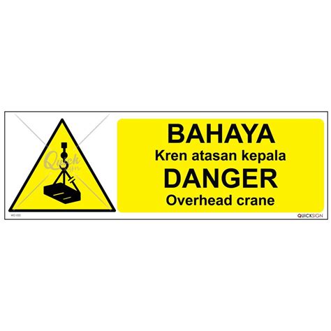 WD032 - Danger Overhead Crane Signage - Safetyware Sdn Bhd