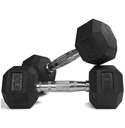 Rubber Hex Dumbbells 10 lbs Pair | Lazada PH