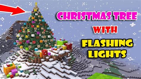 Minecraft! Making CHRISTMAS TREE With FLASHING Led Lights - YouTube