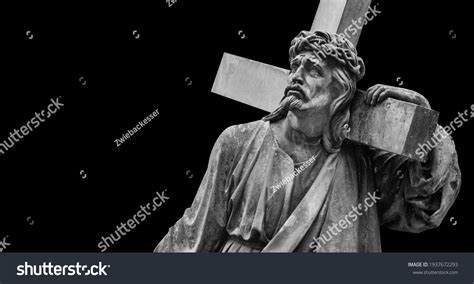 Close Ancient Statue Jesus Christ Crown Stock Photo (Edit Now) 1937672293