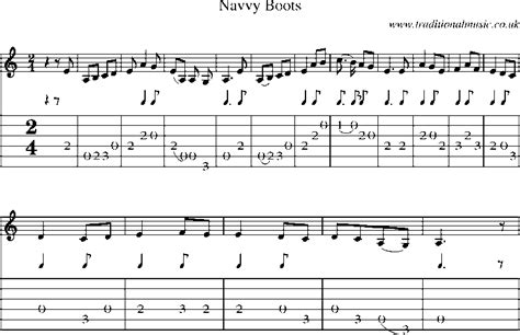 Guitar Tab and sheet music for Navvy Boots