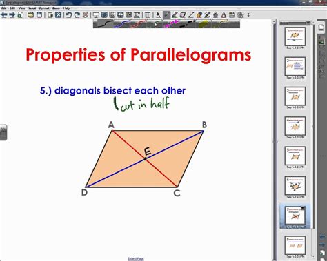 Properties of Parallelograms | Teaching geometry, Geometry lessons, Geometry activities high school