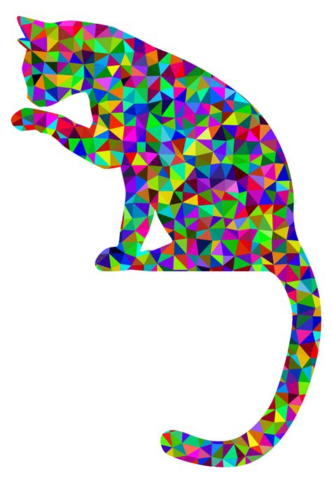 Download Prismatic Low Poly Cat SVG | FreePNGImg