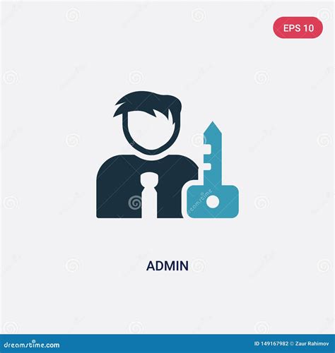 Two Color Admin Vector Icon from Strategy Concept. Isolated Blue Admin Vector Sign Symbol Can Be ...