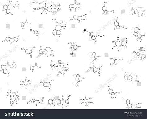 Chemical Formulas Elementsscientific Background On White Stock Vector (Royalty Free) 2220279283 ...