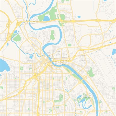 Empty vector map of Bossier City, Louisiana, USA This printable road map was created in the ...