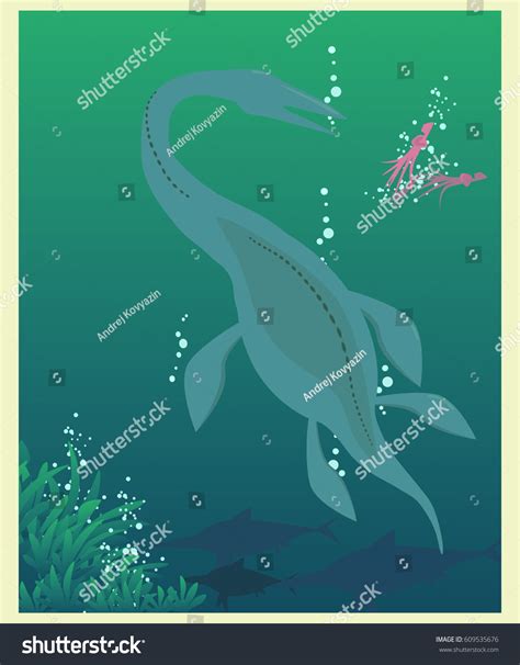 Plesiosaur Illustration Stock Illustration 609535676 | Shutterstock