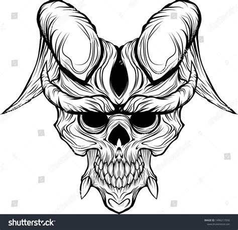 Geometry Devil Skull Vector Illustration Art Stock Vector (Royalty Free ...