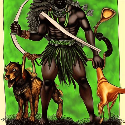 Ogun the Orisha of War and Hunting · Creative Fabrica