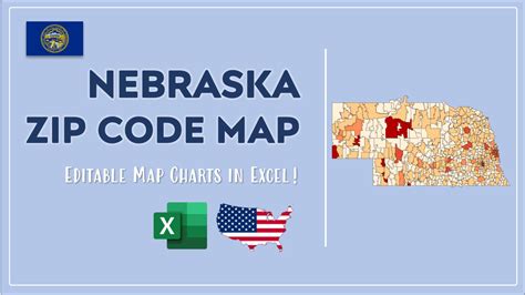 Nebraska Zip Code Map and Population List in Excel