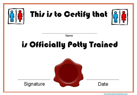 Free Printable Potty Training Award Certificates | Instant Download