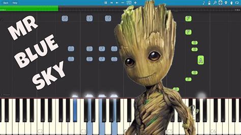 ELO - Mr Blue Sky - Piano Tutorial - Guardians of the Galaxy Vol. 2 - Groot Song - YouTube