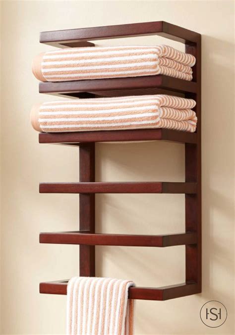 Bathroom Wall Towel Shelf - Image to u