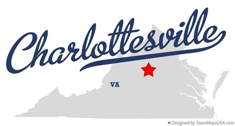 Map of Charlottesville, VA, Virginia