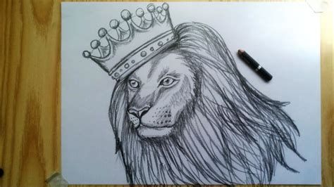 how to draw a lion / how to draw a lion with a crown / King Lion ...