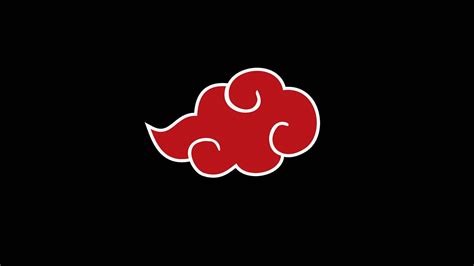 Download Simple Black And Red Akatsuki Cloud Wallpaper | Wallpapers.com